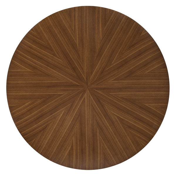 Modway Furniture Sloane Round Walnut Veneer Dining Table with Starburst Marquetry Tripod Base Seats Six EEI-7603-WAL