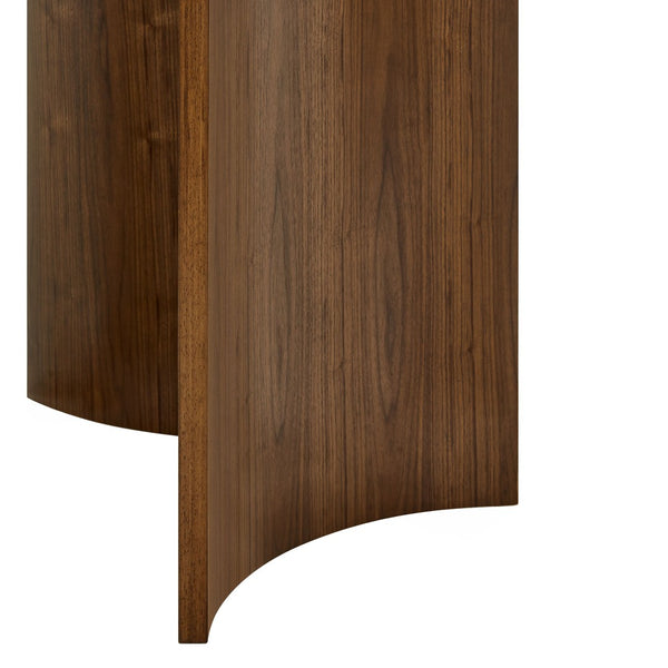 Modway Furniture Sloane Round Walnut Veneer Dining Table with Starburst Marquetry Tripod Base Seats Six EEI-7603-WAL