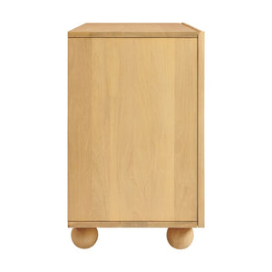 Modway Furniture Sorren Scalloped Front Wood Sideboard with Adjustable Shelving for Dining or Living Rooms Natural EEI-7605-NAT