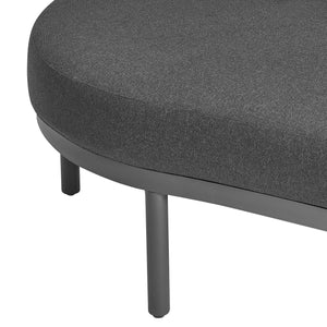 Modway Furniture Porta Modway Outdoor Aluminum Modular Lounge with Woven Rope and Plush Cushions Charcoal Anthracite EEI-7607-CHA-ANT