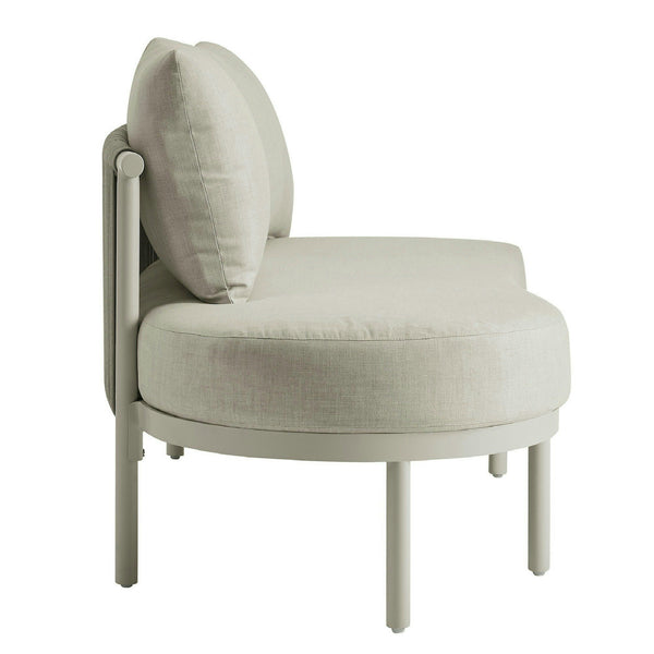 Modway Furniture Porta Modway Modular Outdoor Sofa Set with Woven Rope and Aluminum Frame Khaki Stone EEI-7611-KHA-STO