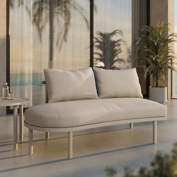 Modway Furniture Porta Modway Outdoor Aluminum Modular Lounge with Woven Rope and Plush Cushions Khaki Stone EEI-7607-KHA-STO