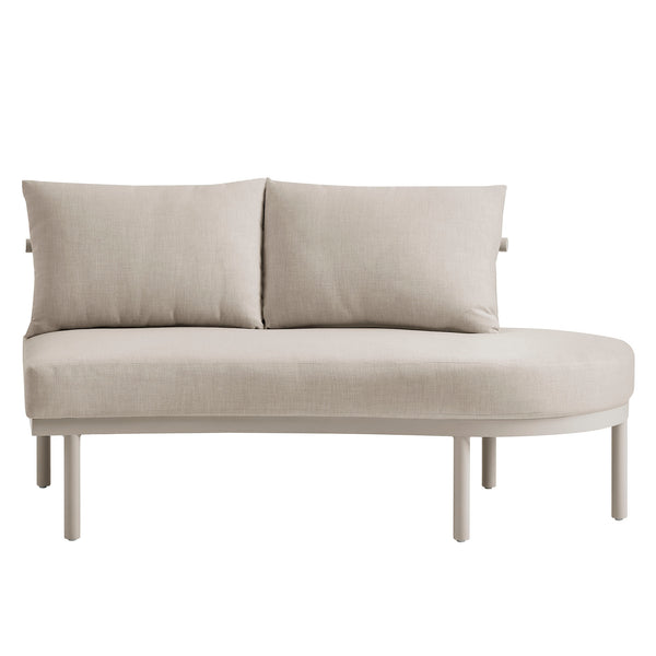Modway Furniture Porta Modway Outdoor Aluminum Rope Modular Sectional Piece with Weather Resistant Cushions Khaki / Stone EEI-7608-KHA-STO