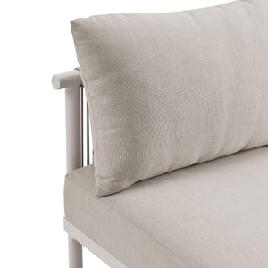 Modway Furniture Porta Modway 5 Piece Modular Outdoor Aluminum Sofa Set with Woven Rope Texture Khaki / Stone EEI-7614-KHA-STO