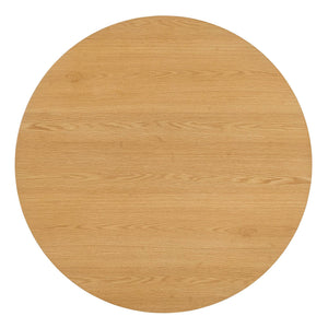 Modway Furniture Renwick Round Pedestal Dining Table with Cloverleaf Base Seats Four in Style Oak EEI-7616-OAK