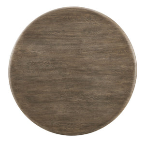 Modway Furniture Tori Concrete Round Pedestal Dining Table Seats Four for Patio or Sunroom Weathered Walnut EEI-7619-WAL