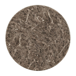Modway Furniture Pietra Modway Round Marble Look Coffee Table with Sculptural Pedestal Base Indoor Outdoor EEI-7622-EMP