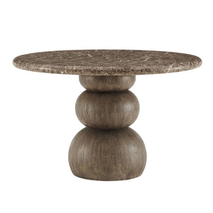 Modway Furniture Pietra Outdoor Round Dining Table Faux Marble Top Pedestal Base Seats Four EEI-7624-EMP