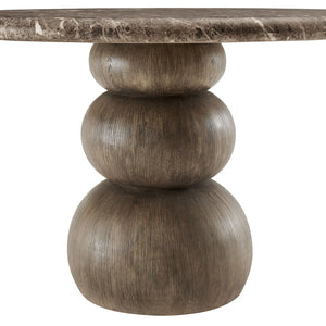 Modway Furniture Pietra Outdoor Round Dining Table Faux Marble Top Pedestal Base Seats Four EEI-7624-EMP