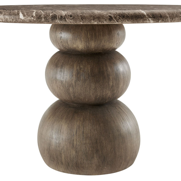 Modway Furniture Pietra Outdoor Round Dining Table Faux Marble Top Pedestal Base Seats Four EEI-7624-EMP