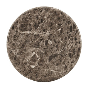 Modway Furniture Pietra Outdoor Round Side Table Faux Marble Pedestal Base Sculptural Accent EEI-7625-EMP