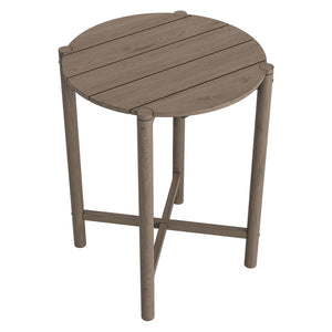 Modway Furniture Eleni Solid Teak Outdoor Bar Table with Slatted Top for Patio Dining Weathered Gray Teak EEI-7628-WGR
