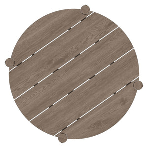 Modway Furniture Eleni Solid Teak Outdoor Bar Table with Slatted Top for Patio Dining Weathered Gray Teak EEI-7628-WGR
