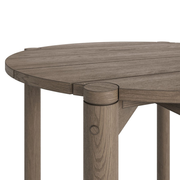 Modway Furniture Eleni Solid Teak Outdoor Bar Table with Slatted Top for Patio Dining Weathered Gray Teak EEI-7628-WGR