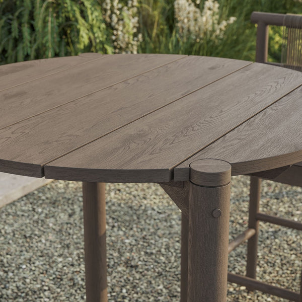 Modway Furniture Eleni Solid Teak Outdoor Bar Table with Slatted Top for Patio Dining Weathered Gray Teak EEI-7628-WGR