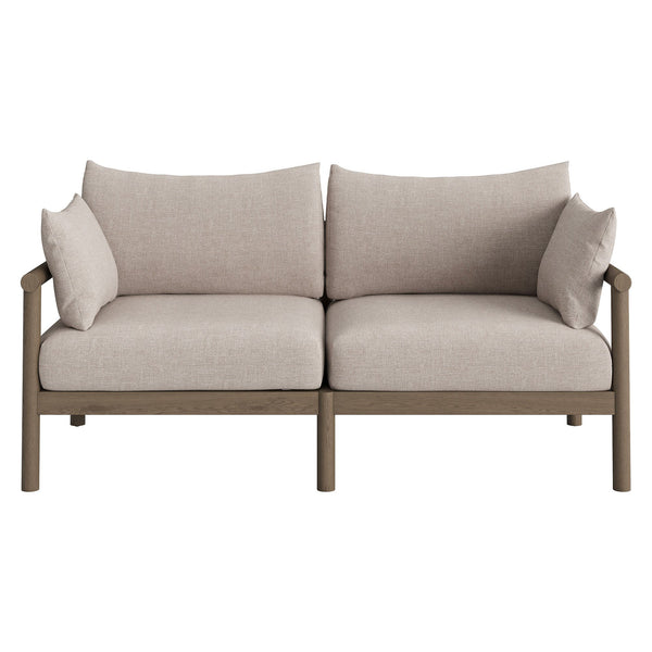 Modway Furniture Eleni Modway Solid Teak Outdoor Sofa Set with Armchairs Loveseat and Coffee Table Brown EEI-7661-WGR-PEB