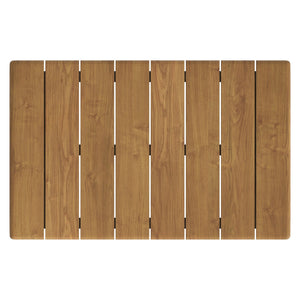 Modway Furniture Eleni Modway Solid Teak Outdoor Coffee Table with Slatted Top for Patio Decks Brown EEI-7655-NAT