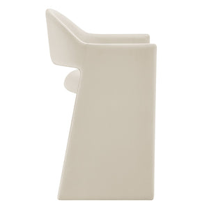 Modway Furniture Talia Sculptural Velvet Counter Stool with Wraparound Bentwood Frame for Modern Kitchens Alabaster EEI-7663-ALA