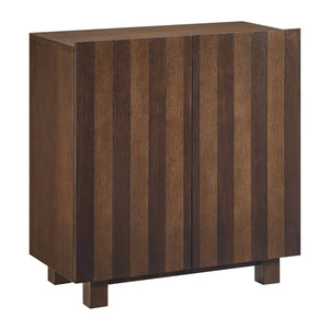 Modway Furniture Kline Two Door Oak Walnut Veneer Accent Cabinet with Geometric Striped Doors Brown - A EEI-7669-DWA