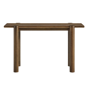 Modway Furniture Taschen Rustic Oak Veneer Console Table Wide Entryway Accent with Tapered Legs Walnut EEI-7671-WAL