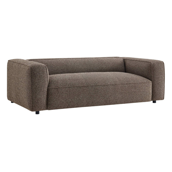 Modway Furniture Auren 88 Inch Bouclé Upholstered Sofa with Pocket Spring Seating for Living Rooms Brown EEI-7673-ETH
