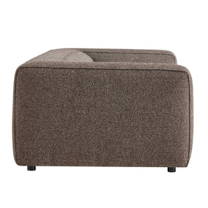Modway Furniture Auren 88 Inch Bouclé Upholstered Sofa with Pocket Spring Seating for Living Rooms Brown EEI-7673-ETH