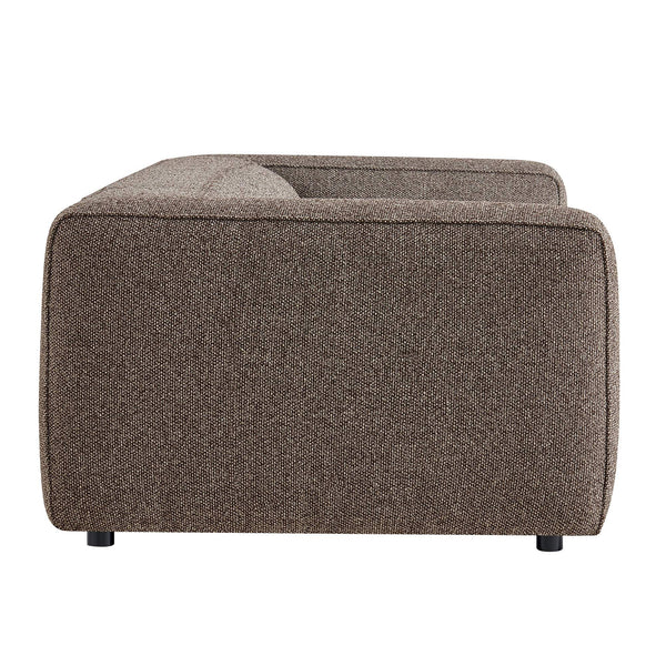 Modway Furniture Auren 88 Inch Bouclé Upholstered Sofa with Pocket Spring Seating for Living Rooms Brown EEI-7673-ETH