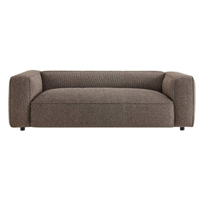 Modway Furniture Auren 88 Inch Bouclé Upholstered Sofa with Pocket Spring Seating for Living Rooms Brown EEI-7673-ETH