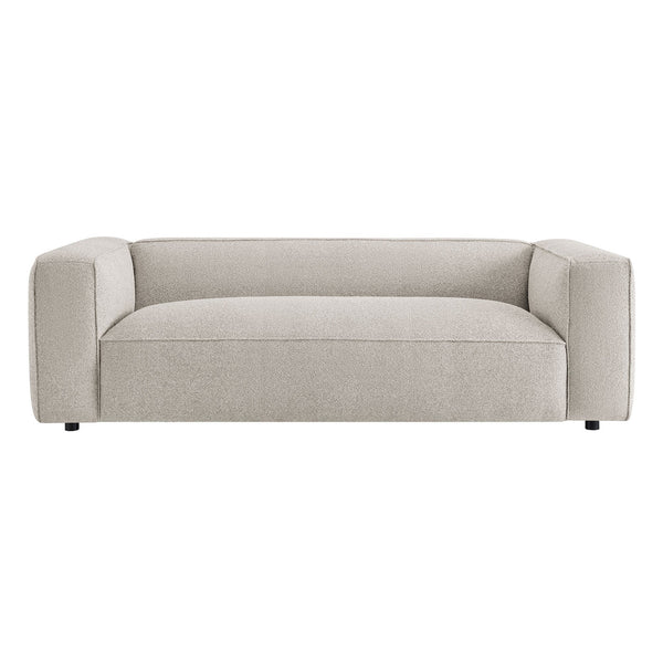 Modway Furniture Auren 88 Inch Bouclé Upholstered Sofa with Pocket Spring Seating for Living Rooms Gray EEI-7673-FOG