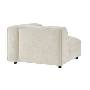 Modway Furniture Auren Modway Bouclé Modular Arm Chair Pocket Spring Comfort for Living Rooms White EEI-7674-CRE