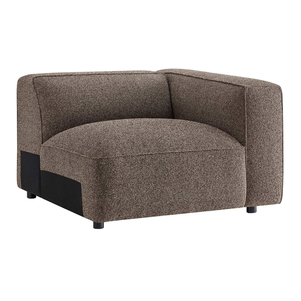 Modway Furniture Auren Modway Bouclé Modular Arm Chair Pocket Spring Comfort for Living Rooms Brown EEI-7674-ETH