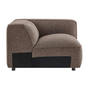 Modway Furniture Auren Modway Bouclé Modular Arm Chair Pocket Spring Comfort for Living Rooms Brown EEI-7674-ETH