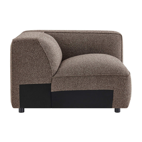 Modway Furniture Auren Modway Bouclé Modular Arm Chair Pocket Spring Comfort for Living Rooms Brown EEI-7674-ETH