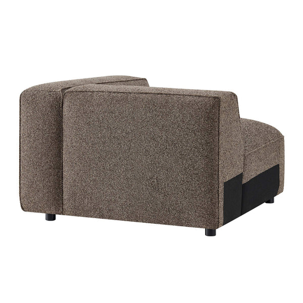 Modway Furniture Auren Modway Bouclé Modular Arm Chair Pocket Spring Comfort for Living Rooms Brown EEI-7674-ETH