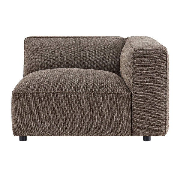 Modway Furniture Auren Modway Bouclé Modular Arm Chair Pocket Spring Comfort for Living Rooms Brown EEI-7674-ETH