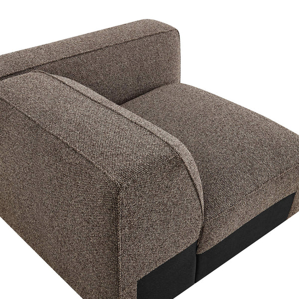 Modway Furniture Auren Modway Bouclé Modular Arm Chair Pocket Spring Comfort for Living Rooms Brown EEI-7674-ETH