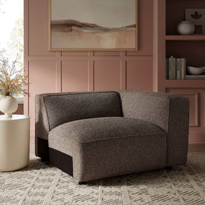Modway Furniture Auren Modway Bouclé Modular Arm Chair Pocket Spring Comfort for Living Rooms Brown EEI-7674-ETH