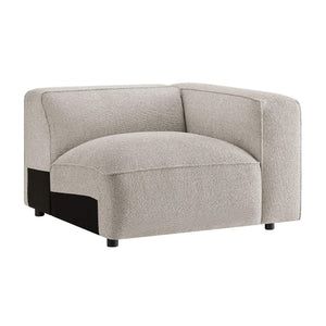 Modway Furniture Auren Modway Bouclé Modular Arm Chair Pocket Spring Comfort for Living Rooms Gray EEI-7674-FOG
