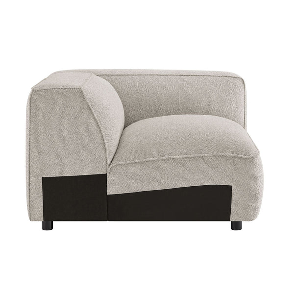 Modway Furniture Auren Modway Bouclé Modular Arm Chair Pocket Spring Comfort for Living Rooms Gray EEI-7674-FOG