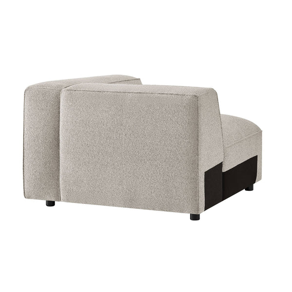 Modway Furniture Auren Modway Bouclé Modular Arm Chair Pocket Spring Comfort for Living Rooms Gray EEI-7674-FOG