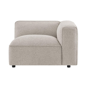 Modway Furniture Auren Modway Bouclé Modular Arm Chair Pocket Spring Comfort for Living Rooms Gray EEI-7674-FOG