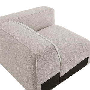 Modway Furniture Auren Modway Bouclé Modular Arm Chair Pocket Spring Comfort for Living Rooms Gray EEI-7674-FOG