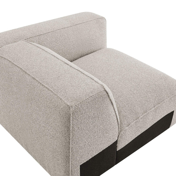 Modway Furniture Auren Modway Bouclé Modular Arm Chair Pocket Spring Comfort for Living Rooms Gray EEI-7674-FOG