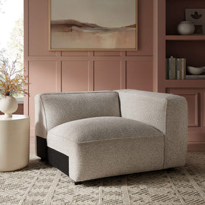 Modway Furniture Auren Modway Bouclé Modular Arm Chair Pocket Spring Comfort for Living Rooms Gray EEI-7674-FOG