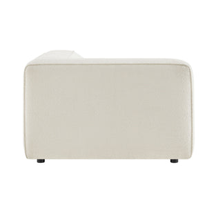 Modway Furniture Auren Bouclé Modular Lounge Chair with Pocket Springs for Contemporary Living Rooms White EEI-7675-CRE