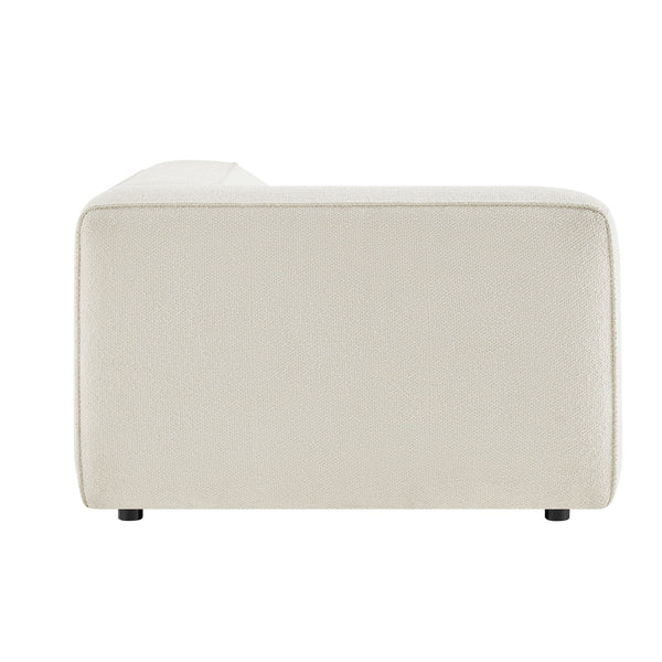 Modway Furniture Auren Bouclé Modular Lounge Chair with Pocket Springs for Contemporary Living Rooms White EEI-7675-CRE