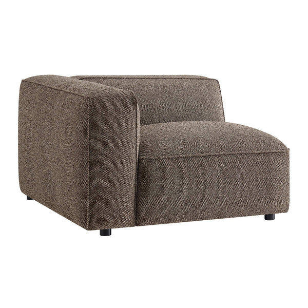 Modway Furniture Auren Bouclé Modular Lounge Chair with Pocket Springs for Contemporary Living Rooms Brown EEI-7675-ETH