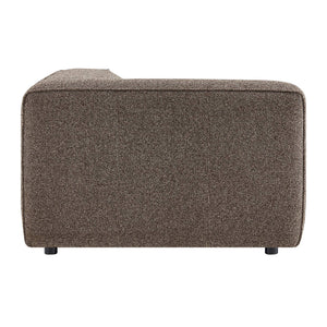 Modway Furniture Auren Bouclé Modular Lounge Chair with Pocket Springs for Contemporary Living Rooms Brown EEI-7675-ETH