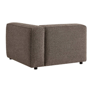 Modway Furniture Auren Bouclé Modular Lounge Chair with Pocket Springs for Contemporary Living Rooms Brown EEI-7675-ETH