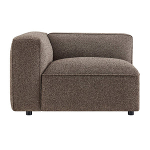 Modway Furniture Auren Bouclé Modular Lounge Chair with Pocket Springs for Contemporary Living Rooms Brown EEI-7675-ETH